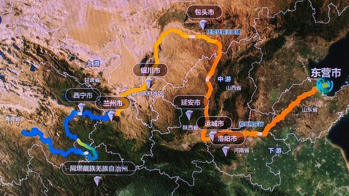 △黃河發(fā)源于青藏高原，呈“幾”字形流經(jīng)青海、四川、甘肅、寧夏、內(nèi)蒙古、山西、陜西、河南、山東9省區(qū)，全長(zhǎng)5464公里。(資料圖)