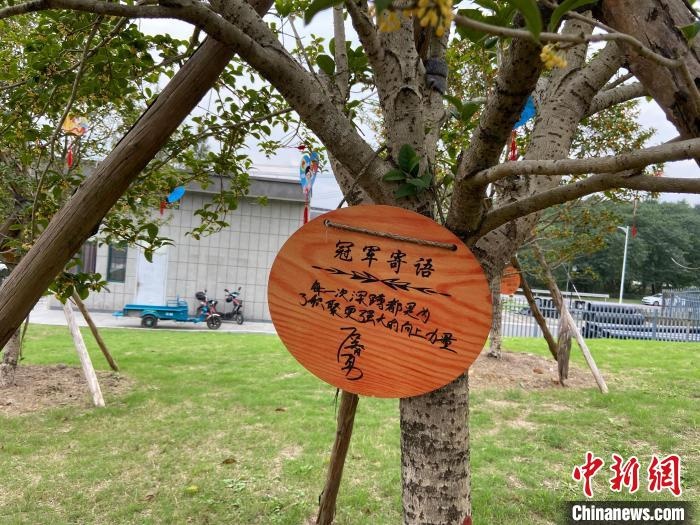 石智勇寫(xiě)下的寄語(yǔ)?！×植?攝