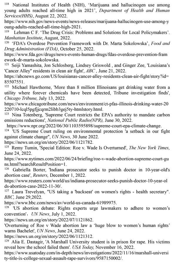 （圖表）［2022年美國侵犯人權(quán)報(bào)告］《2022年美國侵犯人權(quán)報(bào)告》注釋（10）