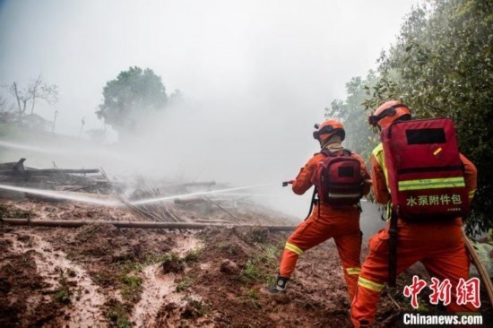 演練現(xiàn)場。瀘州消防供圖