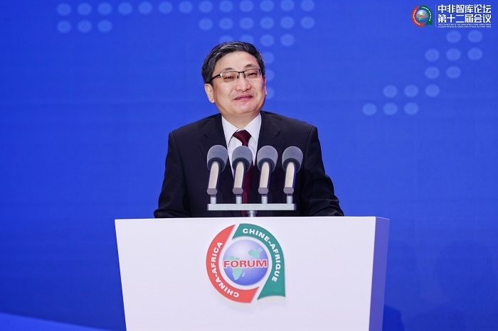 中國(guó)政府非洲事務(wù)特別代表劉豫錫在中非智庫(kù)論壇第十二屆會(huì)議開幕式上發(fā)表致辭。浙江師范大學(xué)非洲研究院供圖