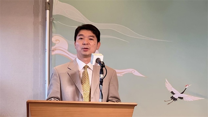 中國駐東京旅游辦事處主任歐陽安致辭。中國駐東京旅游辦事處供圖