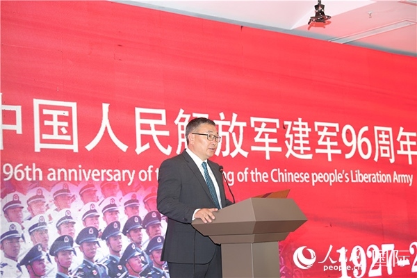 蒙古國國防部副部長瑪格奈致辭。人民網(wǎng)記者 霍文攝J