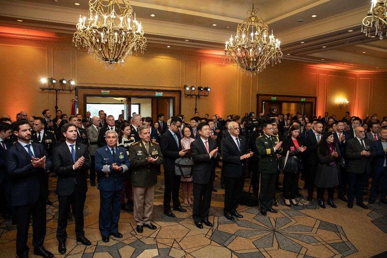 招待會(huì)現(xiàn)場(chǎng)氣氛熱烈友好。中國駐阿根廷大使館供圖