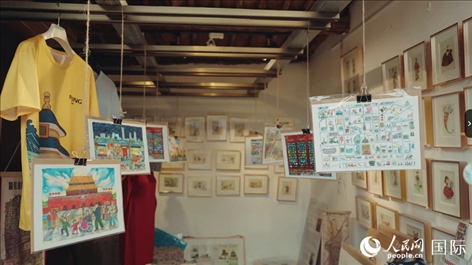 柳芭的部分插畫作品。人民網(wǎng) 張若涵攝