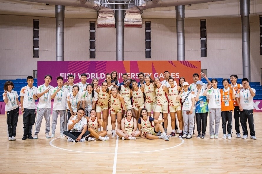 成都大運會葡萄牙女子籃球隊。 受訪者供圖
