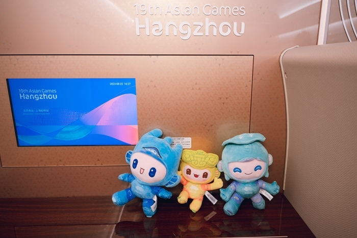 亞運會吉祥物。上海鐵路局融媒體中心供圖