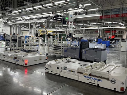 新能源汽車智能生產(chǎn)線。人民網(wǎng) 王紹紹攝