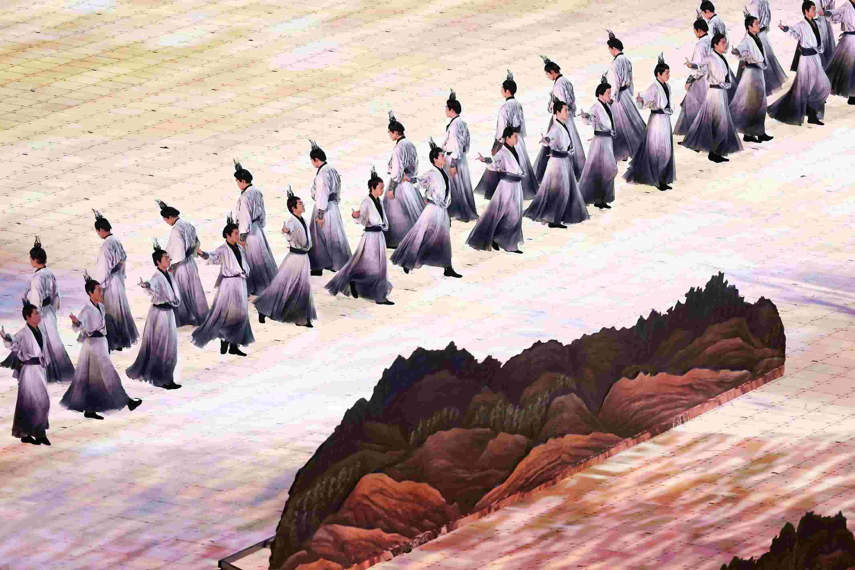 △2023年9月23日，演員在杭州第十九屆亞洲運(yùn)動(dòng)會(huì)開幕式上表演。