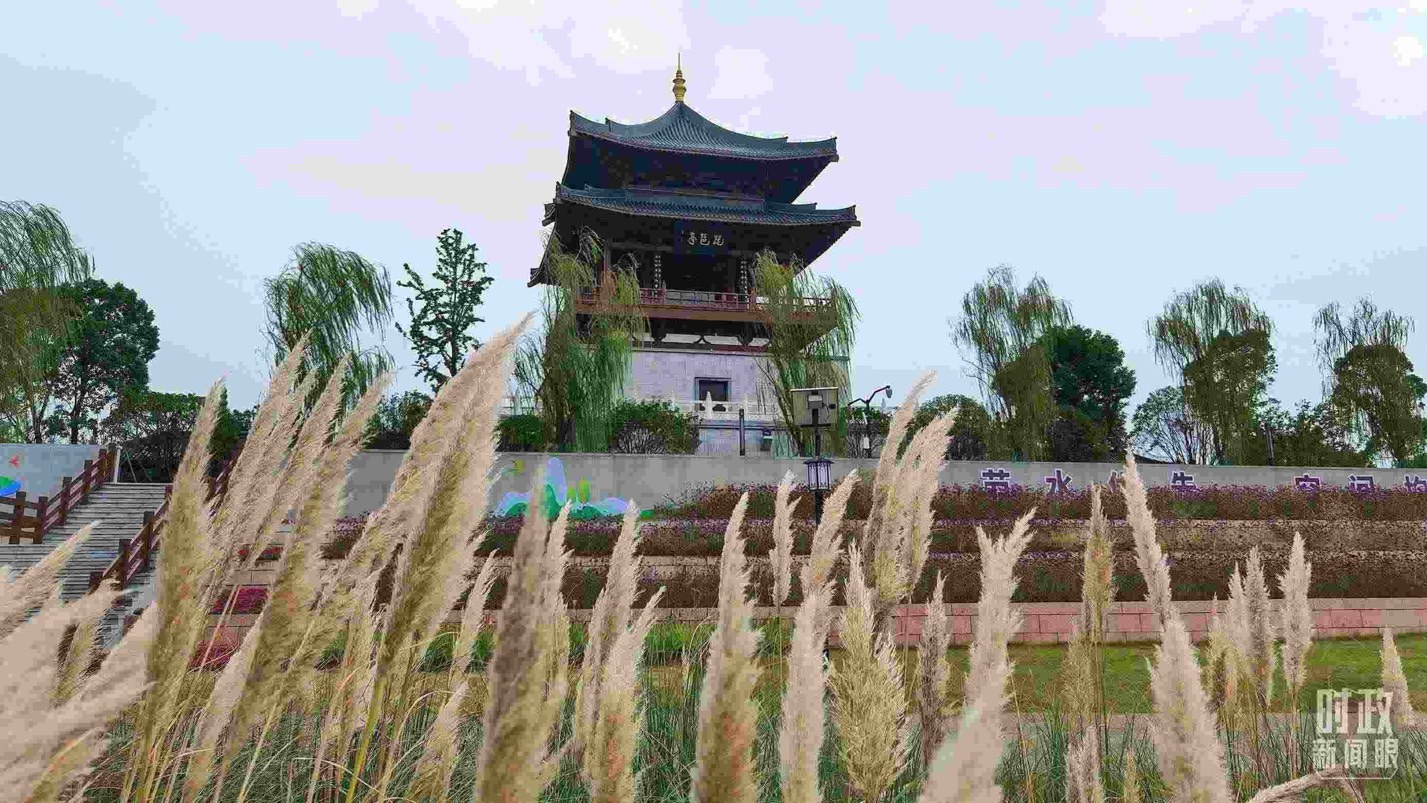 △長江國家文化公園九江城區(qū)段。（總臺(tái)央視記者程鋮拍攝）