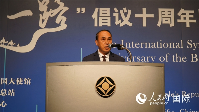 柬埔寨駐日大使圖伊瑞發(fā)言。人民網(wǎng) 蔣曉辰攝