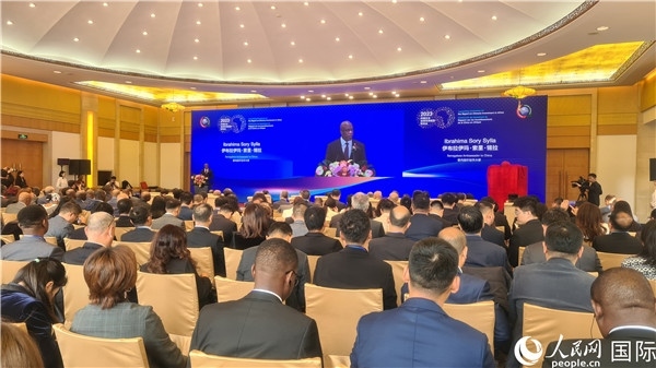 塞內(nèi)加爾駐華大使致辭。人民網(wǎng)記者 萬宇攝