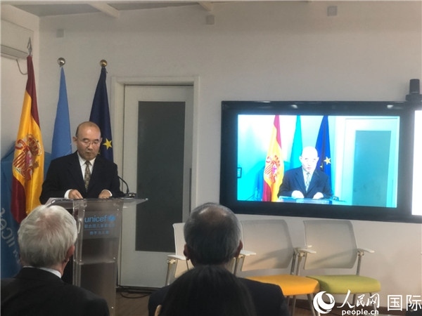 生態(tài)環(huán)境部應(yīng)對氣候變化司一級巡視員孫楨在研討會上致辭。 人民網(wǎng)記者 趙健攝