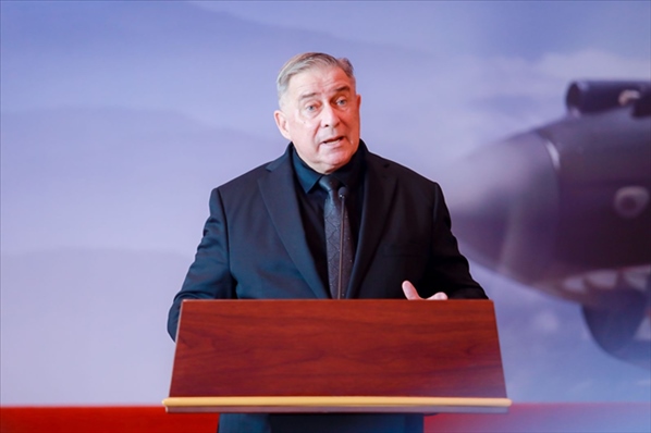 2023年10月30日，美中航空遺產(chǎn)基金會主席杰弗里·格林在中國人民抗日戰(zhàn)爭紀念館的活動中發(fā)表講話。中國人民對外友好協(xié)會供圖