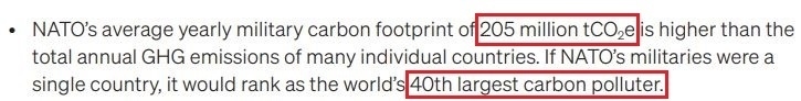 看看北約的“碳足跡”，就知道西方的氣候承諾有多扯