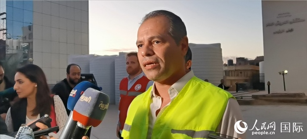 埃及衛(wèi)生部官員艾哈邁德·馬赫迪在接受記者采訪。人民網(wǎng)記者 沈小曉攝