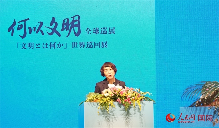 中央廣播電視總臺副臺長邢博致辭。人民網(wǎng) 蔣曉辰攝