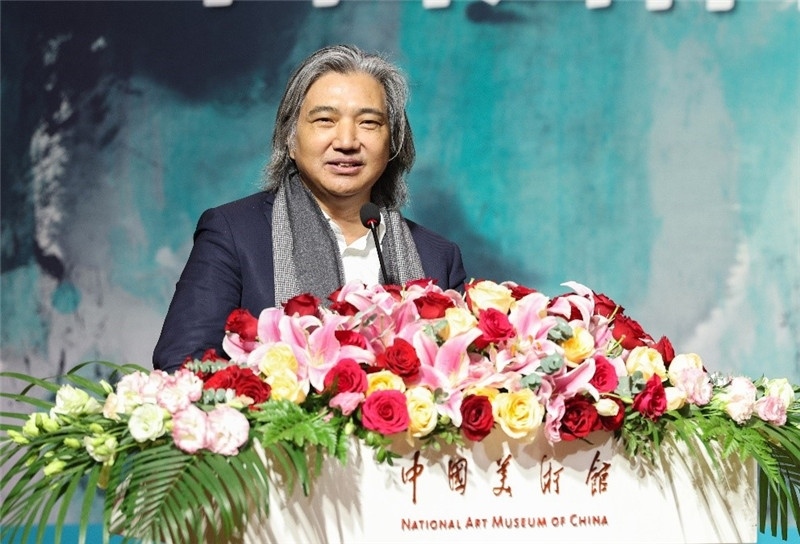 吳為山致辭。主辦方供圖