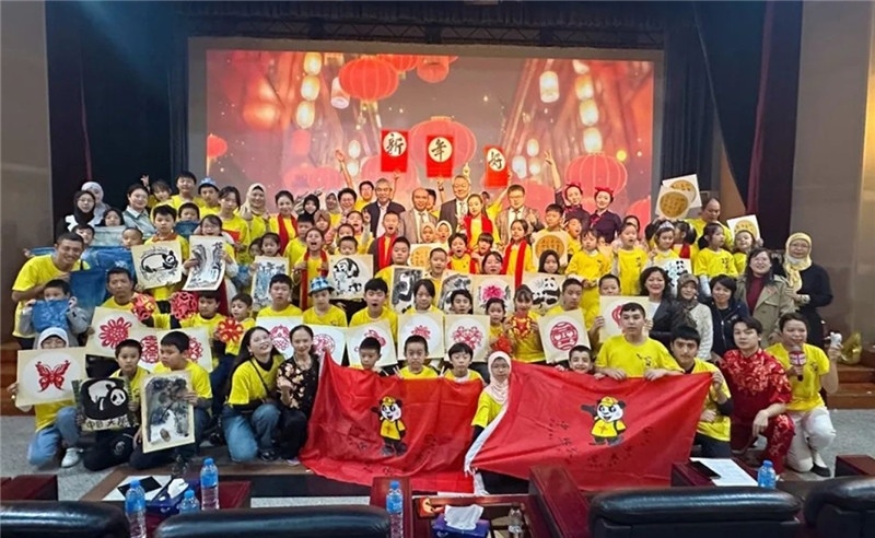 圖為2023“中華文化大樂園—埃及開羅營”閉幕式活動(dòng)現(xiàn)場。主辦方供圖