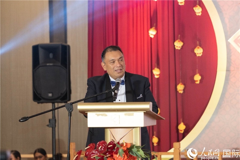 菲外交部副部長多明戈出席年會并致辭。人民網(wǎng)記者樊帆 攝