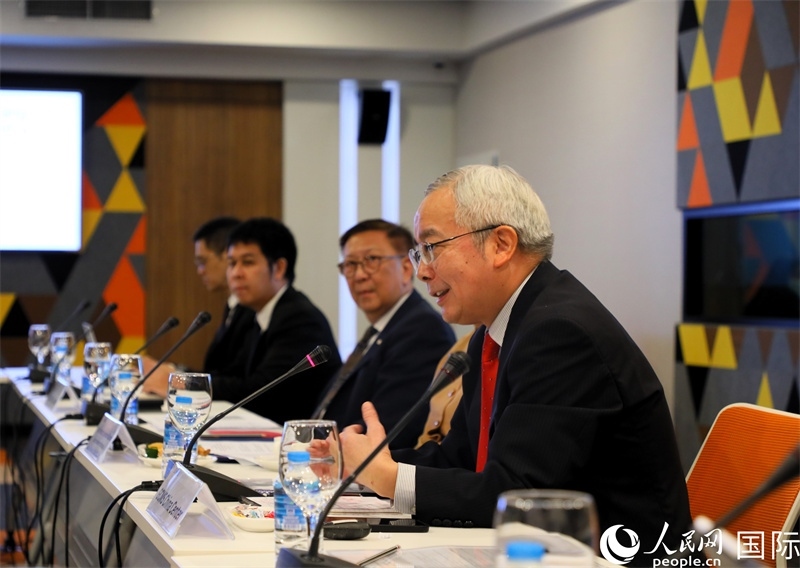 中國國際問題研究院副院長榮鷹致開幕辭。人民網(wǎng)記者 白元琪攝