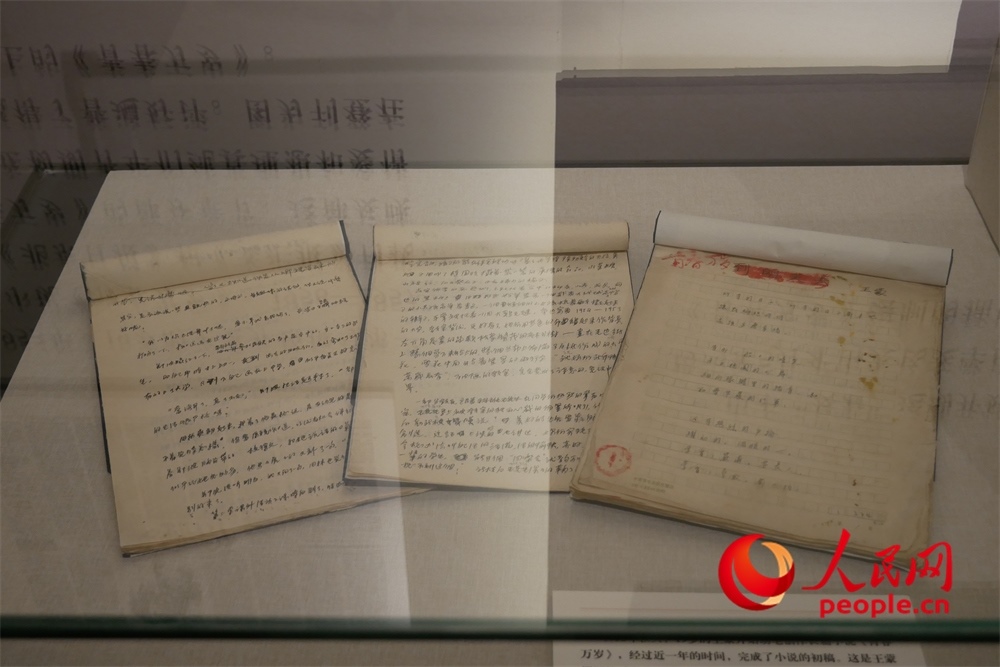 《青春萬歲》手稿。人民網(wǎng)記者 韋衍行攝