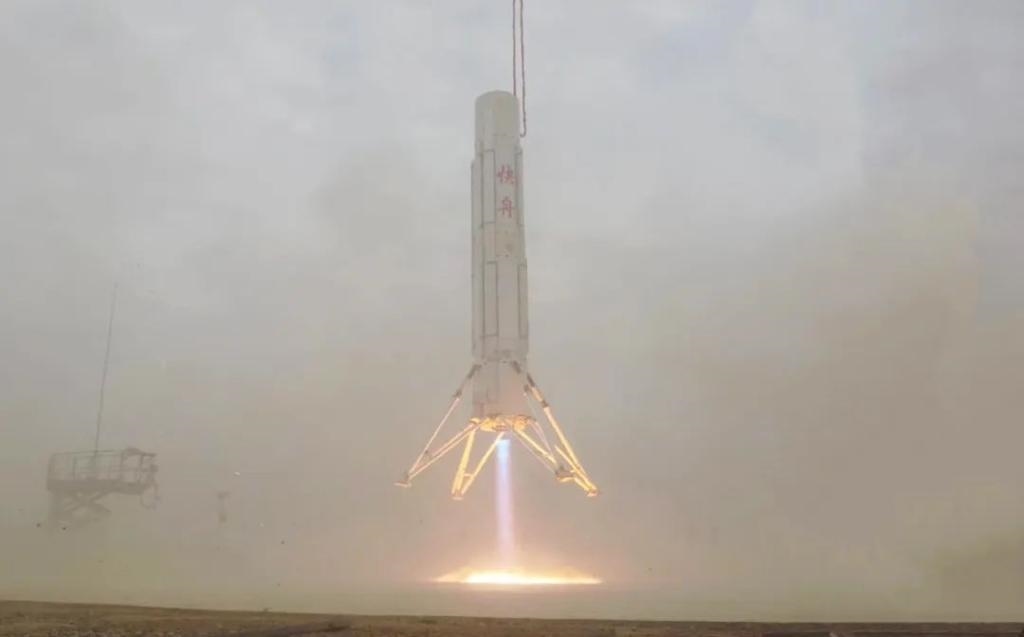 圖為垂直起降試驗(yàn)。（中國航天科工集團(tuán)供圖）