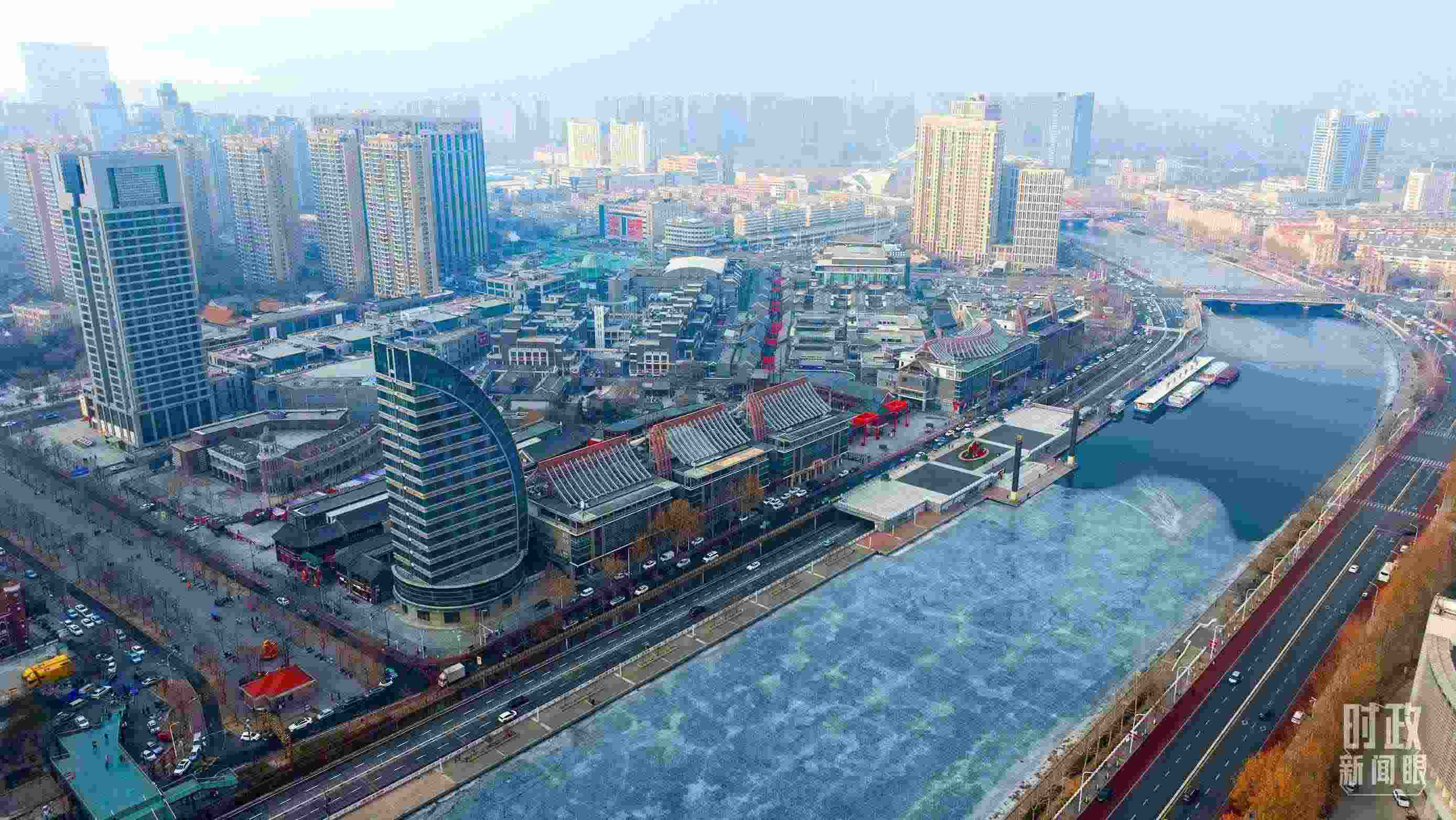 △天津航拍。（總臺(tái)記者劉功河拍攝）