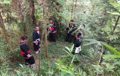 “瑤老”人民調(diào)解員翻山越嶺開展現(xiàn)場調(diào)解。