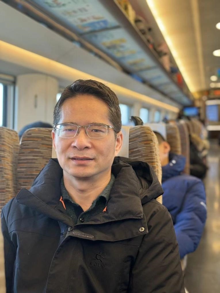 楊萬坤乘坐高鐵往返京津。（采訪對象供圖）