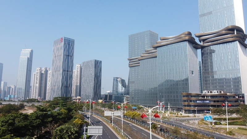 2024年1月1日，廣東珠海，橫琴粵澳深度合作區(qū)樓群。
