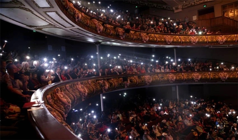 2024年“四海同春”慰?jī)S訪演團(tuán)亞太團(tuán)新西蘭惠靈頓演出現(xiàn)場(chǎng)。圖片由陸欣讌、孟韜、葉勇提供