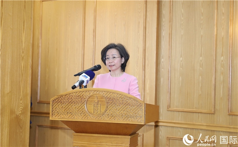 沈敏娟大使致辭。人民網(wǎng)記者 霍文攝