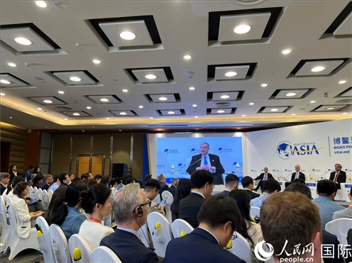 3月27日，博鰲亞洲論壇2024年年會“全球地緣政治展望”分論壇現(xiàn)場。人民網 艾里士攝