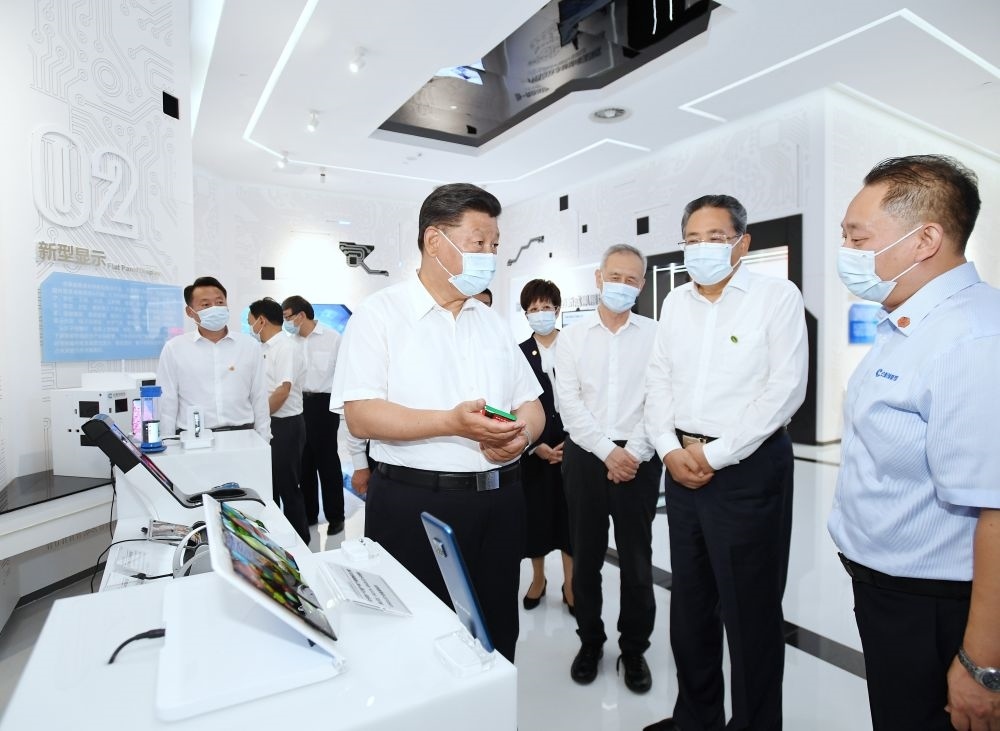 2020年8月19日下午，習(xí)近平總書記在安徽省合肥市參觀安徽創(chuàng)新館，了解安徽省科技創(chuàng)新和新興產(chǎn)業(yè)發(fā)展情況。