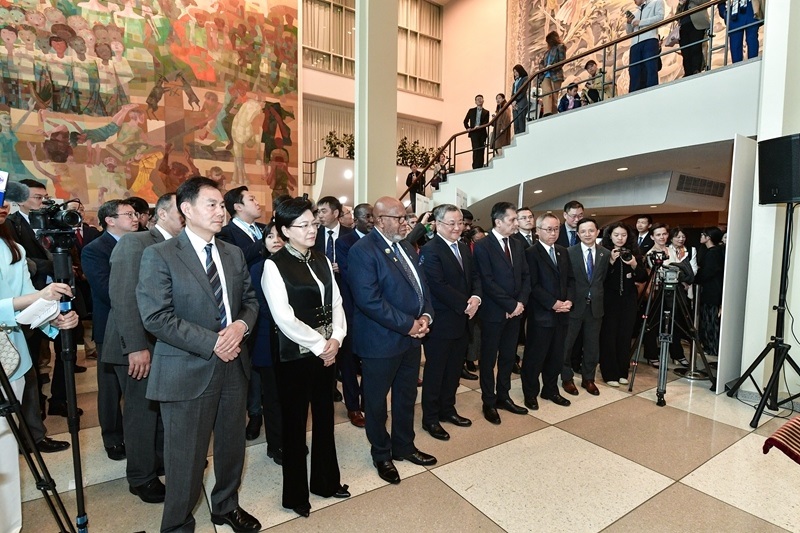 圖為“遇鑒漢字，和合共生”漢字展活動(dòng)現(xiàn)場(chǎng)。（主辦方供圖）