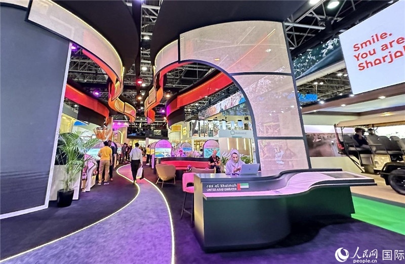 阿聯(lián)酋沙迦展臺(tái)。人民網(wǎng)記者管克江攝