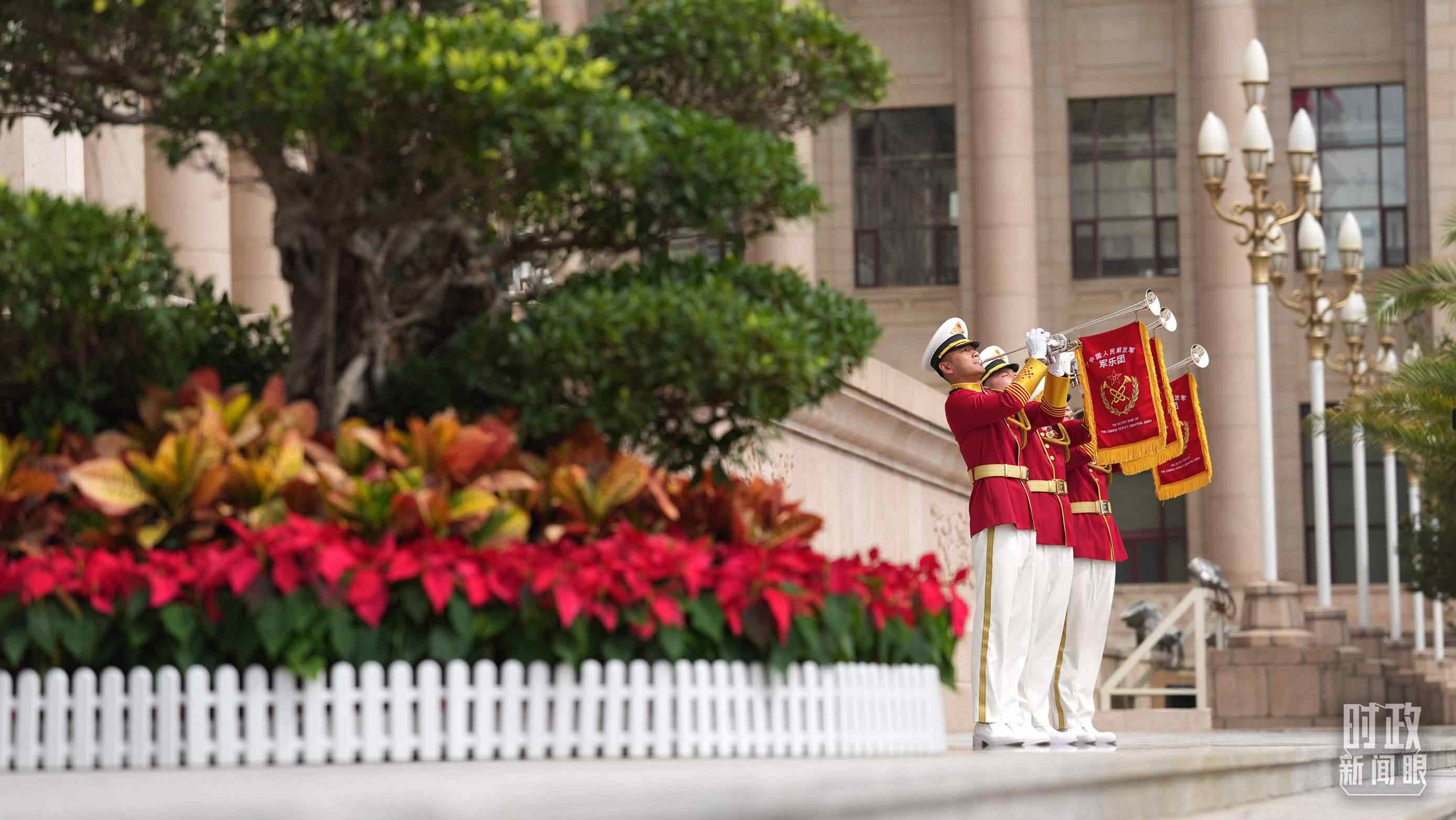 △歡迎儀式現(xiàn)場。（總臺國廣記者李晉拍攝）