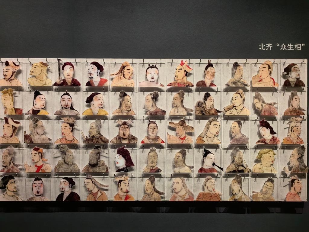 太原北齊壁畫博物館從山西北朝壁畫中提取人物元素展現(xiàn)當時民族融合、文化交流。太原北齊壁畫博物館供圖