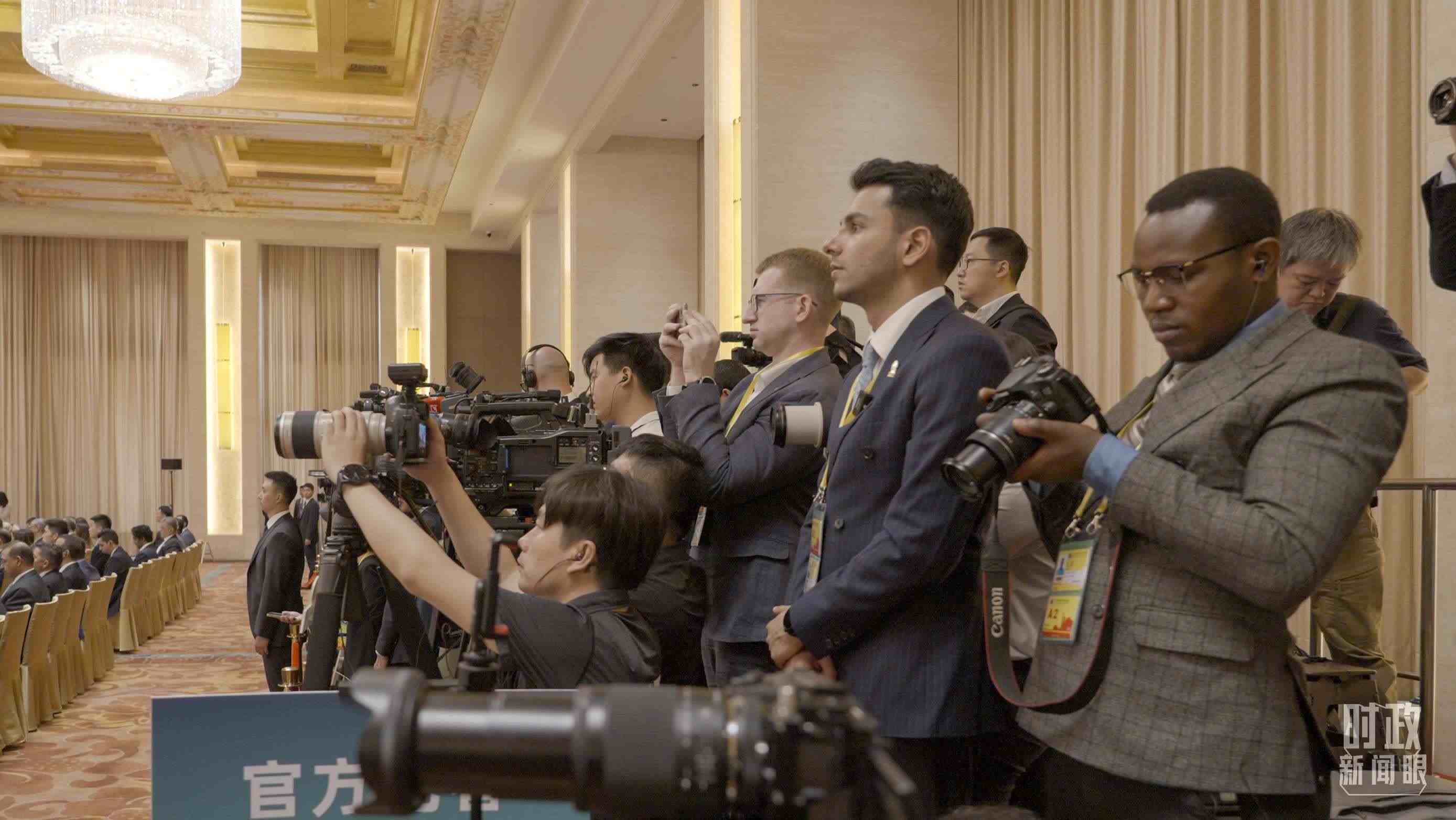 △現(xiàn)場媒體區(qū)。（總臺央視記者彭漢明拍攝）