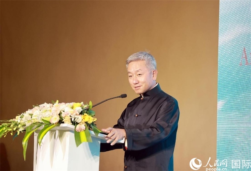 張益明大使致辭。人民網(wǎng)記者 管克江攝