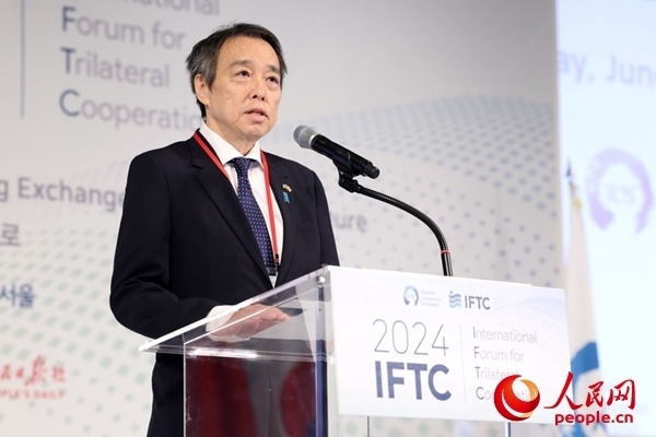 日本駐韓國大使水島光一致辭。主辦方供圖