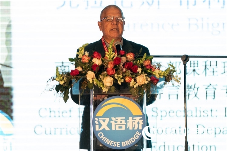 南非基教部專家克拉倫斯·布利格諾特做主旨發(fā)言。人民日報(bào)非洲中心分社 希拉茲·莫林?jǐn)z