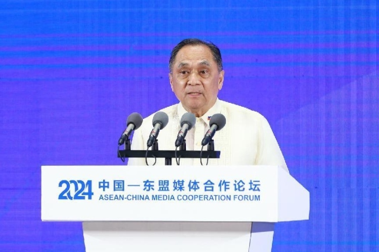 吉米致辭。中國外文局供圖