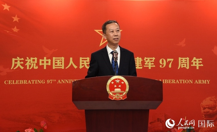 中國駐瑞典大使崔愛民致辭。人民網(wǎng)記者 殷淼攝