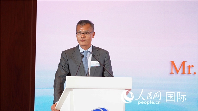 中國駐南非使館鄭冰開公使發(fā)言。 人民網(wǎng) 張茜 攝