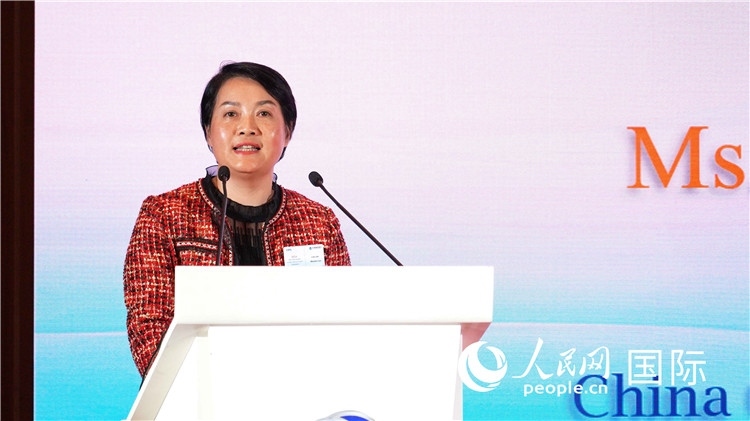 中國建設銀行約翰內(nèi)斯堡分行總經(jīng)理 駱梅煒發(fā)言 人民網(wǎng) 張茜 攝