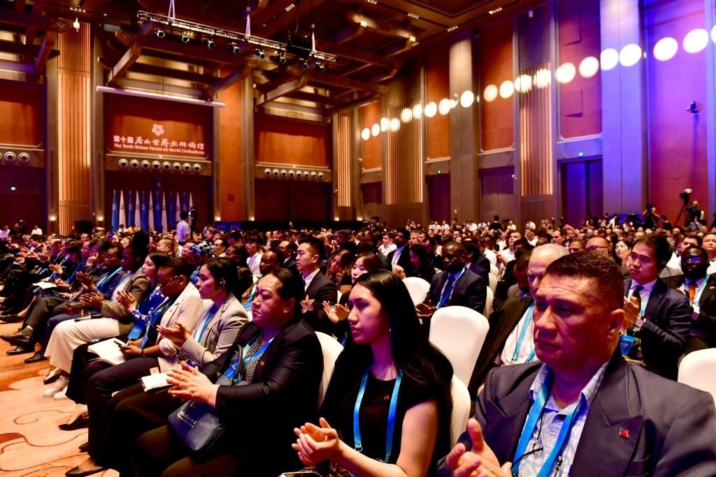 與會(huì)嘉賓出席第十屆尼山世界文明論壇。新華社記者 郭緒雷 攝