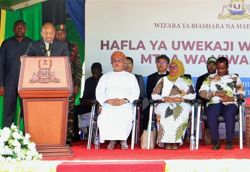 坦桑尼亞桑給巴爾總統(tǒng)侯賽因·阿里·姆維尼致辭。主辦方供圖