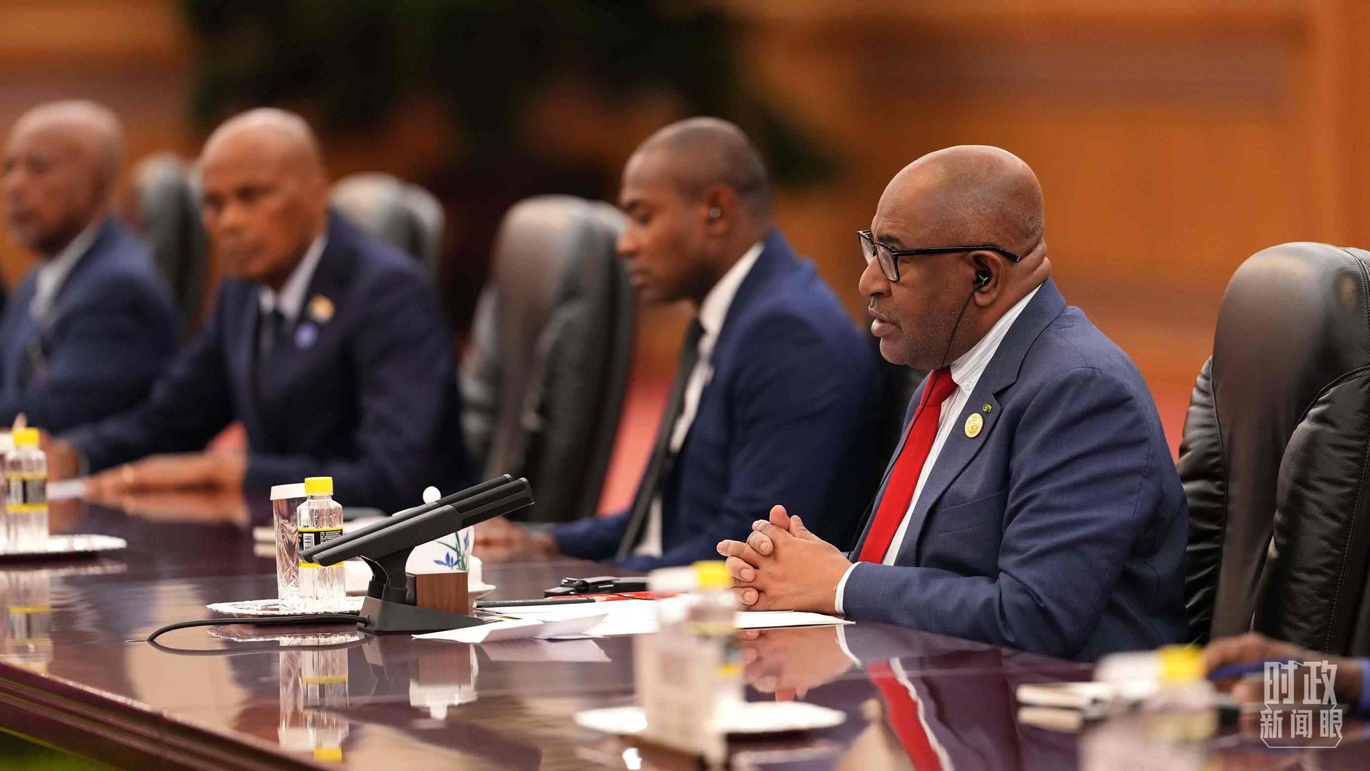 △科摩羅總統(tǒng)阿扎利。（總臺(tái)記者李晉拍攝）